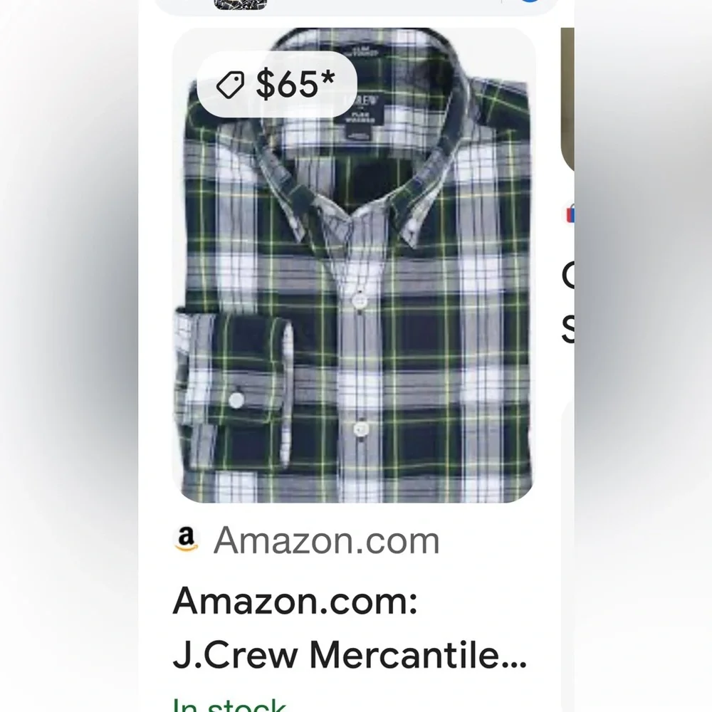 J. Crew Black Checkered Men's Shirt. XL